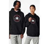 Kapuzensweatshirt CONVERSE "STANDARD FIT CENTER FRONT LARGE CHUCK", Herren, Gr. 3XL, schwarz, Obermaterial: 80% Baumwolle, 20% Polyester, Sweatshirts, Unisex (72960862-XXXL) schwarz