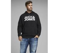 Jack & Jones Plus Herren Hoodie JJECORP – Schwarz/Weiß – Größe XXXL