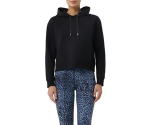 Kapuzensweatshirt, Damen, Gr. 40, schwarz, Sweatware, Obermaterial: 79% Baumwolle, 15% Polyester, 6% Elasthan, COMMA CASUAL IDENTITY, unifarben, lässig geschnitten taillenbedeckt, Rundhals, angesetzte