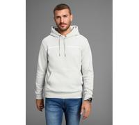 Kapuzensweatshirt DELMAO, Herren, Gr. 4XL, grau, Sweatware, Obermaterial: 60% Baumwolle, 40% Polyester, bedruckt, schmal, Sweatshirts, Langarm, lockere Passform, mit Print, mit Kapuze (98789835-4XL) g