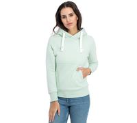 Kapuzensweatshirt DEPROC ACTIVE "HildaCMYK II WOMEN", Damen, Gr. 46 (L), grün, 50% Baumwolle, 50% Polyester, bequem, angesetztes Bündchen, Sweatshirts Kapuzensweatshirt, weiche Fleecejacke mit Känguru