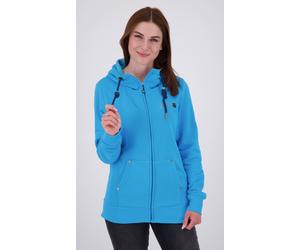 Kapuzensweatshirt DEPROC ACTIVE "LAC DANA WOMEN", Damen, Gr. 44L, blau, 60% Baumwolle; 40% Polyester, bequem, angesetztes Bündchen, Sweatshirts, in lässigem Oversized-Schnitt (65142837-44) blau