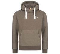 Kapuzensweatshirt DEPROC ACTIVE "LinusCMYK II MEN", Gr. XL (54), braun, 50% Baumwolle; 50% Polyester, bequem, angesetztes Bündchen, Sweatshirts, weiche Fleecejacke mit Kängurutasche (57275653-XL) brau