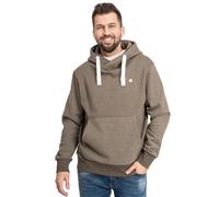 Kapuzensweatshirt DEPROC ACTIVE "LinusCMYK II MEN", Herren, Gr. L (52), braun, Jersey, 50% Baumwolle. 50% Polyester, bequem hüftbedeckend, angesetztes Bündchen mit Kordelzug, Sweatshirts, weiche Fleec