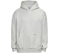 Kapuzensweatshirt DROPSIZE "Dropsize Herren Dropsize Bazix Republiq SUPER HEAVY BLANK HOODIE", Herren, Gr. L, grau mel, 70% Baumwolle, 30% Polyester, unifarben, Rundhals, Sweatshirts (30670007-L) grau