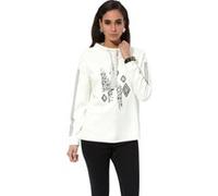 Kapuzensweatshirt ecru-schwarz-gemustert 40