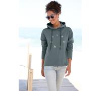 Kapuzensweatshirt ELBSAND "Darisa" Gr. L (40), blau (petrol) Damen Sweatshirts (85254041-L) petrol