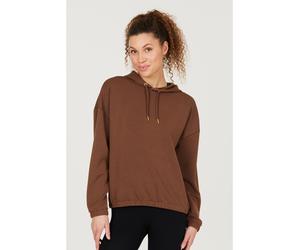Kapuzensweatshirt ENDURANCE "Timmia", Damen, Gr. 46, braun, 51% Polyester, 44% Modal, 5% Elasthan, unifarben, normal, ohne Ausschnitt, Sweatshirts, in zeitlosem Farbton (49122304-46) braun
