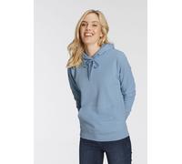 Kapuzensweatshirt FRUIT OF THE LOOM "Classic hooded Sweat Lady-Fit", Damen, Gr. XS (34), blau (hellblau), Sweatware, Obermaterial: 80% Baumwolle, 20% Polyester, unifarben, figurumspielend hüftlang, Ru