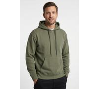 Kapuzensweatshirt FRUIT OF THE LOOM, Herren, Gr. XL (52/54), grün (olivgrün), angeraute Sweatware, Obermaterial: 80% Baumwolle, 20% Polyester, unifarben, casual, normal hüftbedeckend, Rundhals, Langar
