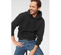 Kapuzensweatshirt FRUIT OF THE LOOM, Herren, Gr. XXXL (60/62), schwarz, angeraute Sweatware, Obermaterial: 80% Baumwolle, 20% Polyester, unifarben, normal hüftbedeckend, Rundhals, Rippbündchen, Sweats