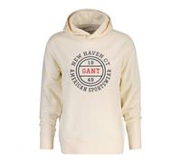 Kapuzensweatshirt GANT "GRAPHIC HOODIE", Herren, Gr. 3XL, cream, Sweatware, Obermaterial: 80% Baumwolle, 20% Polyester, unifarben, regular fit normal, Rundhals, eingesetzt Rippbündchen, Sweatshirts, R