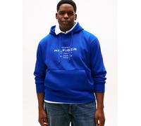 Kapuzensweatshirt "GRAPHIC HOODIE", Herren, Gr. 4XL, blau (wedge blau), Sweatware, Obermaterial: 63% Baumwolle, 37% Polyester, TOMMY HILFIGER BIG & TALL, unifarben, regular fit normal, Rundhals, einge