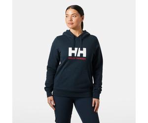 Kapuzensweatshirt HELLY HANSEN "W HH LOGO HOODIE", Damen, Gr. XL, navy, Obermaterial: 100% Baumwolle, normal, Rundhals, Sweatshirts, mit Kordelverschluss, aus Baumwolle, sportlicher Schnitt (74613141-
