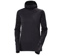 Kapuzensweatshirt Helly Hansen W LIFA MERINO MIDW BLC HOODIE (BLACK GRAPE ARC REFLECT AO) Damen L