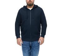 Kapuzensweatshirt, Herren, Gr. 4XL, blau (navy), Sweatware, Obermaterial: 100% Baumwolle, S.OLIVER MEN BIG SIZES, unifarben, bequem hüftbedeckend, Rundhals, Bündchen, Sweatshirts, unifarben / Große Gr