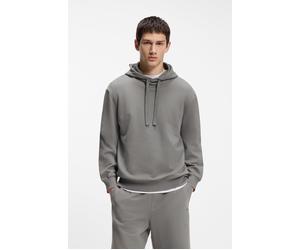 Kapuzensweatshirt HUGO "Dapo", Herren, Gr. M, dunkelgrau025, Sweatware, Obermaterial: 100% Baumwolle, unifarben, relaxed fit normal, Rundhals, Bündchen, Sweatshirts, Kapuze mit Kordelzug, Relaxed Fit,
