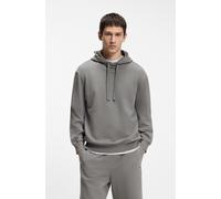 Kapuzensweatshirt HUGO "Dapo", Herren, Gr. XXL, dunkelgrau025, Sweatware, Obermaterial: 100% Baumwolle, unifarben, relaxed fit normal, Rundhals, Bündchen, Sweatshirts, Kapuze mit Kordelzug, Relaxed Fi