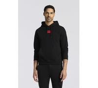 Kapuzensweatshirt HUGO "Daratschi", Herren, Gr. XL, schwarz (schwarz001), Sweatware, Obermaterial: 100% Baumwolle, unifarben, regular fit normal, Rundhals, Rippbündchen, Sweatshirts, Kapuze mit Kordel