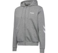 Kapuzensweatshirt HUMMEL "HMLLEGACY 2.0 ZIP HOODIE", Herren, Gr. XXL, grau melange, Obermaterial: 60% Baumwolle, 40% Polyester, Sweatshirts, sportlicher Schnitt, für vielseitige Aktivitäten, mit Kapuz