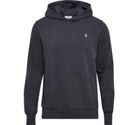 Kapuzensweatshirt HUMMEL "HMLPULSE SWEAT HOODIE", Herren, Gr. M, grau (ebony), Obermaterial: 60% Baumwolle, 40% Polyester, normal normal, Sweatshirts, mit gesticktem Chevron-Logo, aus weichem Sweatsto