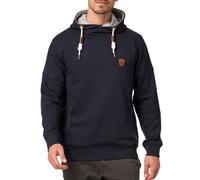 Kapuzensweatshirt INDICODE "INAix", Herren, Gr. L, blau (navy), Sweatware, Obermaterial: 60% Baumwolle, 40% Polyester, unifarben, regular fit normal, Rundhals, Rippbündchen, Sweatshirts Kapuzensweatsh