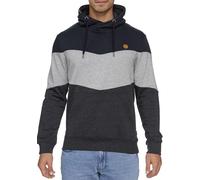 Kapuzensweatshirt INDICODE "INMarcus", Herren, Gr. S, blau (navy), Sweatware, Obermaterial: 60% Baumwolle, 40% Polyester, colorblocking, regular fit normal, Rundhals, Rippbündchen, Sweatshirts (825726