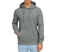 Kapuzensweatshirt INDICODE "INSalupe Hoodie", Herren, Gr. XL, grau (castor gray), Sweatware, Obermaterial: 100% Baumwolle, unifarben, regular fit hüftlang, Rundhals, Sweatshirts Kapuzensweatshirt (548