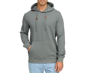 Kapuzensweatshirt INDICODE "INSalupe Hoodie", Herren, Gr. XL, grau (castor gray), Sweatware, Obermaterial: 100% Baumwolle, unifarben, regular fit hüftlang, Rundhals, Sweatshirts Kapuzensweatshirt (548