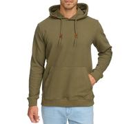 Kapuzensweatshirt INDICODE "INSalupe Hoodie", Herren, Gr. XXL, schwarz olive, Sweatware, Obermaterial: 100% Baumwolle, unifarben, regular fit hüftlang, Rundhals, Sweatshirts Kapuzensweatshirt (6725824