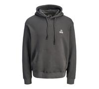 Kapuzensweatshirt JACK & JONES "JCOFLARE BACK PHOTO PRINT SWEAT HOOD", Herren, Gr. XL, pavement, angeraute Sweatware, Obermaterial: 100% Baumwolle, unifarben, relaxed fit, Rippbündchen, Sweatshirts Ka