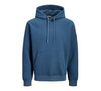 Kapuzensweatshirt JACK & JONES "JCOPOINT SWEAT BADGE HOOD BF", Herren, Gr. S, titan, angeraute Sweatware, Obermaterial: 72% Baumwolle, 28% Polyester, unifarben, relaxed fit, Rippbündchen, Sweatshirts 
