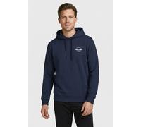 Kapuzensweatshirt JACK & JONES "JJBRANDON SWEAT HOOD", Herren, Gr. M, blau (navy blazer), angeraute Sweatware, Obermaterial: 65% Polyester, 35% Baumwolle, unifarben, regular fit, Rippbündchen, Sweatsh