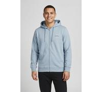 Kapuzensweatshirt JACK & JONES "JJBRANDON SWEAT HOOD", Herren, Gr. S, blau (celestial blau), angeraute Sweatware, Obermaterial: 65% Polyester, 35% Baumwolle, unifarben, regular fit, Rippbündchen, Swea