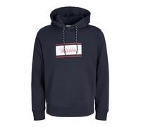 Kapuzensweatshirt JACK & JONES "JJBUSTER SWEAT HOOD BTS", Herren, Gr. XXL, navy blazer, angeraute Sweatware, Obermaterial: 60% Baumwolle, 40% Polyester, bedruckt, normal normal, Rundhals, Rippbündchen