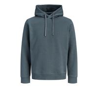 Kapuzensweatshirt JACK & JONES "JJCLEVELAND SWEAT HOOD SN", Herren, Gr. S, blau (turbulence), angeraute Sweatware, Obermaterial: 65% Polyester, 35% Baumwolle, unifarben, regular fit normal, Rundhals,