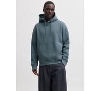 Kapuzensweatshirt JACK & JONES "JJEACE SWEAT HOOD NOOS", Herren, Gr. M, grün (turbulence), angeraute Sweatware, Obermaterial: 70% Baumwolle, 30% Polyester, unifarben, relaxed fit normal, Rundhals, Rip