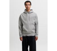 Kapuzensweatshirt JACK & JONES "JJEACE SWEAT HOOD NOOS", Herren, Gr. XL, grau (ultimate grau), angeraute Sweatware, Obermaterial: 70% Baumwolle, 30% Polyester, unifarben, relaxed fit normal, Rundhals,