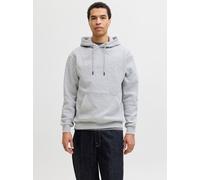 Jack & Jones Kapuzenpullover JJEBRADLEY – Herren, angeraute Sweatware, 61/39%, S, Light Grey Melange