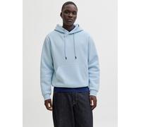 Kapuzensweatshirt JACK & JONES "JJEBRADLEY SWEAT HOOD NOOS", Herren, Gr. XL, celestial blau, angeraute Sweatware, Obermaterial: 65% Polyester, 35% Baumwolle, unifarben, relaxed fit normal, ohne Aussch