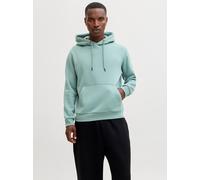 Kapuzensweatshirt JACK & JONES "JJEBRADLEY SWEAT HOOD NOOS", Herren, Gr. XL, mineral blau, angeraute Sweatware, Obermaterial: 65% Polyester, 35% Baumwolle, unifarben, relaxed fit normal, ohne Ausschni