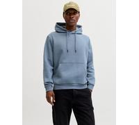 Kapuzensweatshirt JACK & JONES "JJEBRADLEY SWEAT HOOD NOOS", Herren, Gr. XS, blau mirage, angeraute Sweatware, Obermaterial: 65% Polyester, 35% Baumwolle, unifarben, relaxed fit normal, ohne Ausschnit