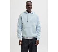 Kapuzensweatshirt JACK & JONES "JJESOHO SWEAT HOOD NOOS", Herren, Gr. M, celestial blau, angeraute Sweatware, Obermaterial: 80% Baumwolle, 20% Polyester, unifarben, relaxed fit, Rippbündchen, Sweatshi