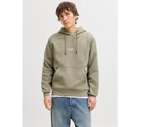 Kapuzensweatshirt JACK & JONES "JJESOHO SWEAT HOOD NOOS", Herren, Gr. S, vetiver, angeraute Sweatware, Obermaterial: 80% Baumwolle, 20% Polyester, unifarben, relaxed fit, Rippbündchen, Sweatshirts, mi