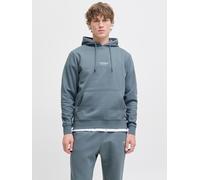 Kapuzensweatshirt JACK & JONES "JJESOHO SWEAT HOOD NOOS", Jungen, Gr. 3XL, stormy weather, angeraute Sweatware, Obermaterial: 80% Baumwolle, 20% Polyester, bedruckt, relaxed fit, Rippbündchen, Sweatsh
