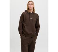 Kapuzensweatshirt JACK & JONES "JJESOHO SWEAT HOOD NOOS", Herren, Gr. L, delicioso, angeraute Sweatware, Obermaterial: 80% Baumwolle, 20% Polyester, bedruckt, relaxed fit, Rippbündchen, Sweatshirts, m