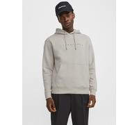 Kapuzensweatshirt JACK & JONES "JJESTAR mit 3D-Print und Kapuze für vielseitige Anlässe", Herren, Gr. 3XL, weiß (moonbeam), angeraute Sweatware, Obermaterial: 70% Baumwolle, 30% Polyester, bedruckt, r