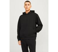 Kapuzensweatshirt JACK & JONES "JJEURBAN EDGE SWEAT HOOD NOOS", Herren, Gr. S, schwarz, angeraute Sweatware, Obermaterial: 70% Baumwolle, 30% Polyester, unifarben, relaxed fit taillenbedeckt, ohne Aus