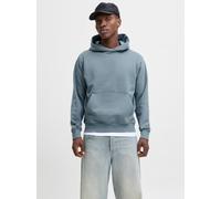 Kapuzensweatshirt JACK & JONES "JJEURBAN EDGE SWEAT HOOD NOOS", Herren, Gr. S, stormy weather, angeraute Sweatware, Obermaterial: 70% Baumwolle, 30% Polyester, unifarben, relaxed fit taillenbedeckt, o