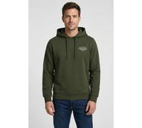 Kapuzensweatshirt JACK & JONES "JJMAKOTO SWEAT HOOD", Herren, Gr. M, duffel bag print:small print, angeraute Sweatware, Obermaterial: 80% Baumwolle, 20% Polyester, bedruckt, regular fit normal, Rundha